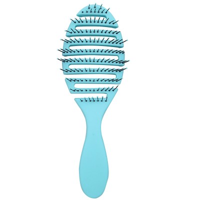 Blue Paddle Cushion Hair Massage Brush Professional Hair Brush Comb