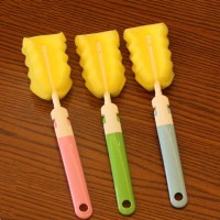 High Quality Plastic Sponge Cleaning Brush For Baby Bottle Water Bottle Thermos Lunch Box Folding Water Cup Brush Promotion Gift